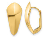 14K Yellow Gold Polished Omega Back Earrings